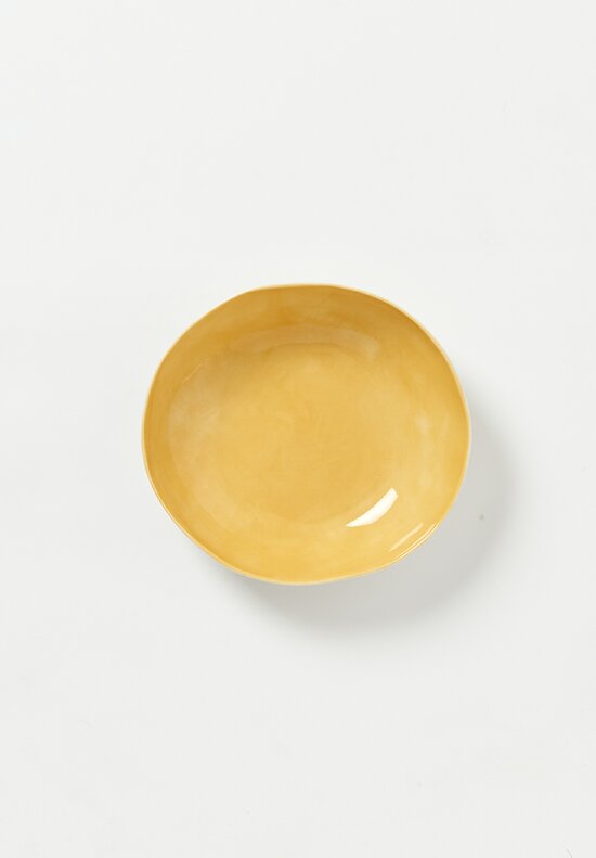 Bertozzi Interior Painted Shallow Soup Bowl in Gold	